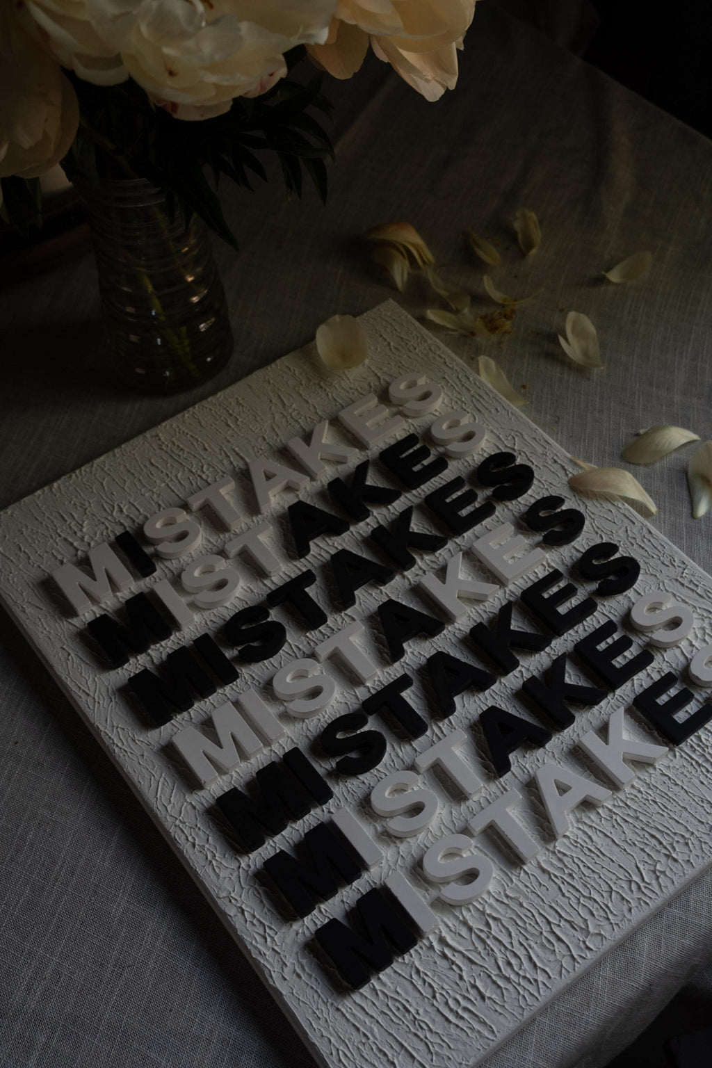 MISTAKES - Textured Motivational Art 16x20, Original