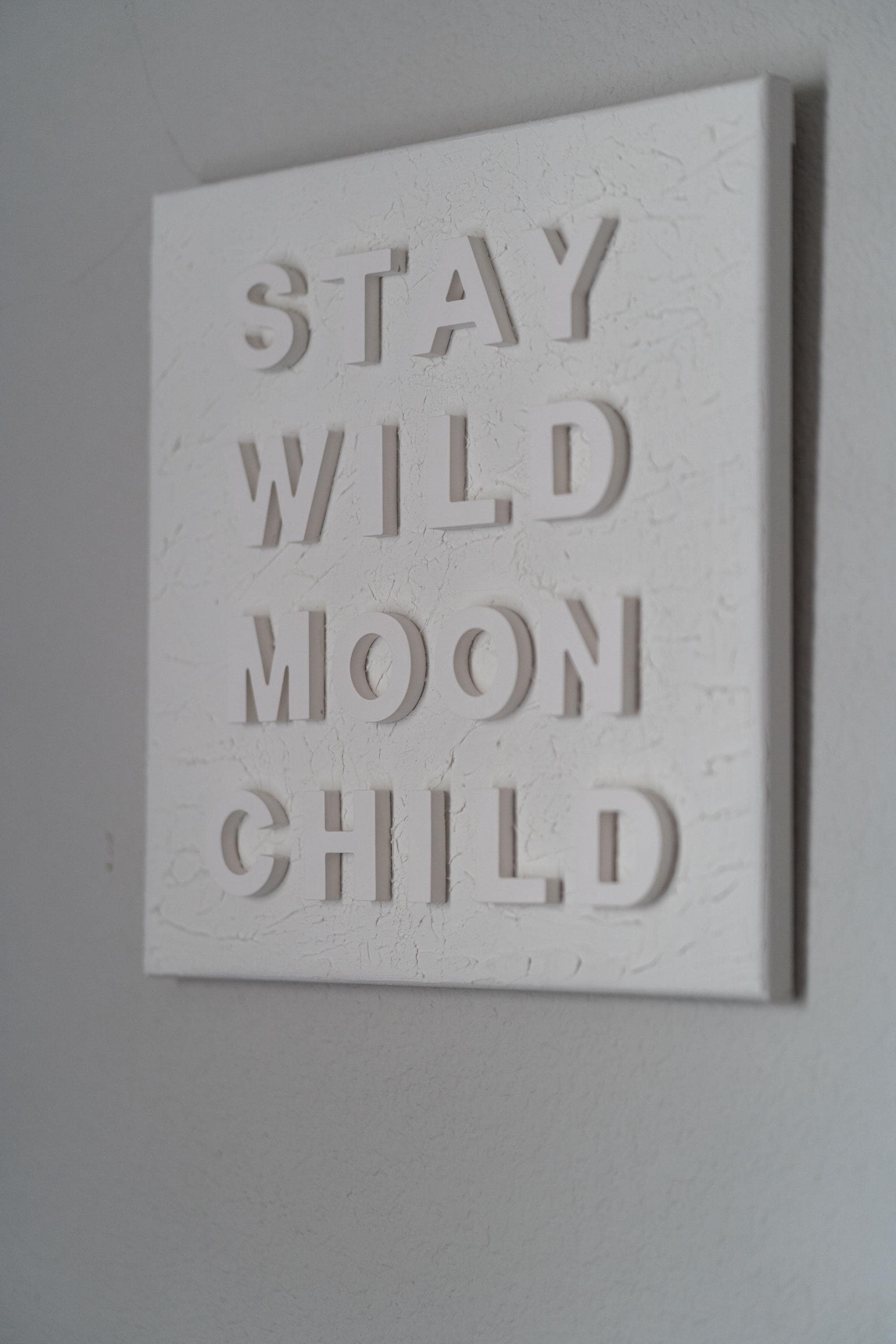 Stay Wild Moon Child - Textured Inspirational Art 12x12