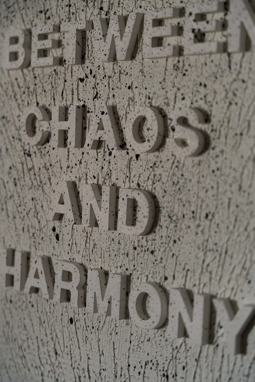Between Chaos and Harmony - Textured Original Painting 16x20, Gypsum & Texture Paste on Canvas