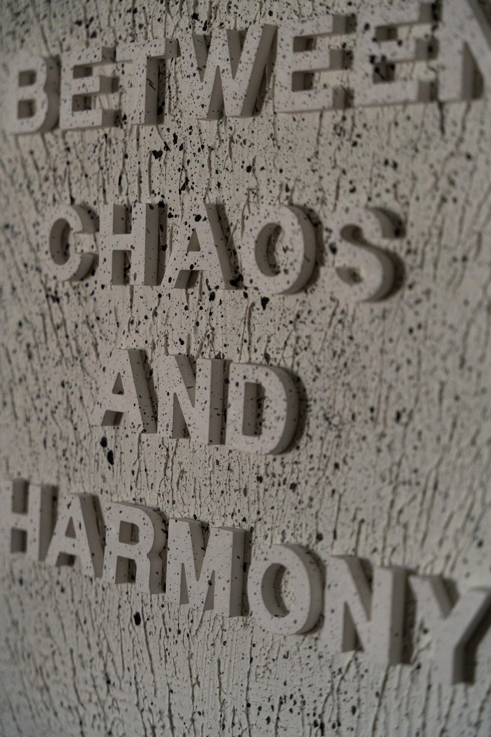 Between Chaos and Harmony - Textured Original Painting 16x20, Gypsum & Texture Paste on Canvas