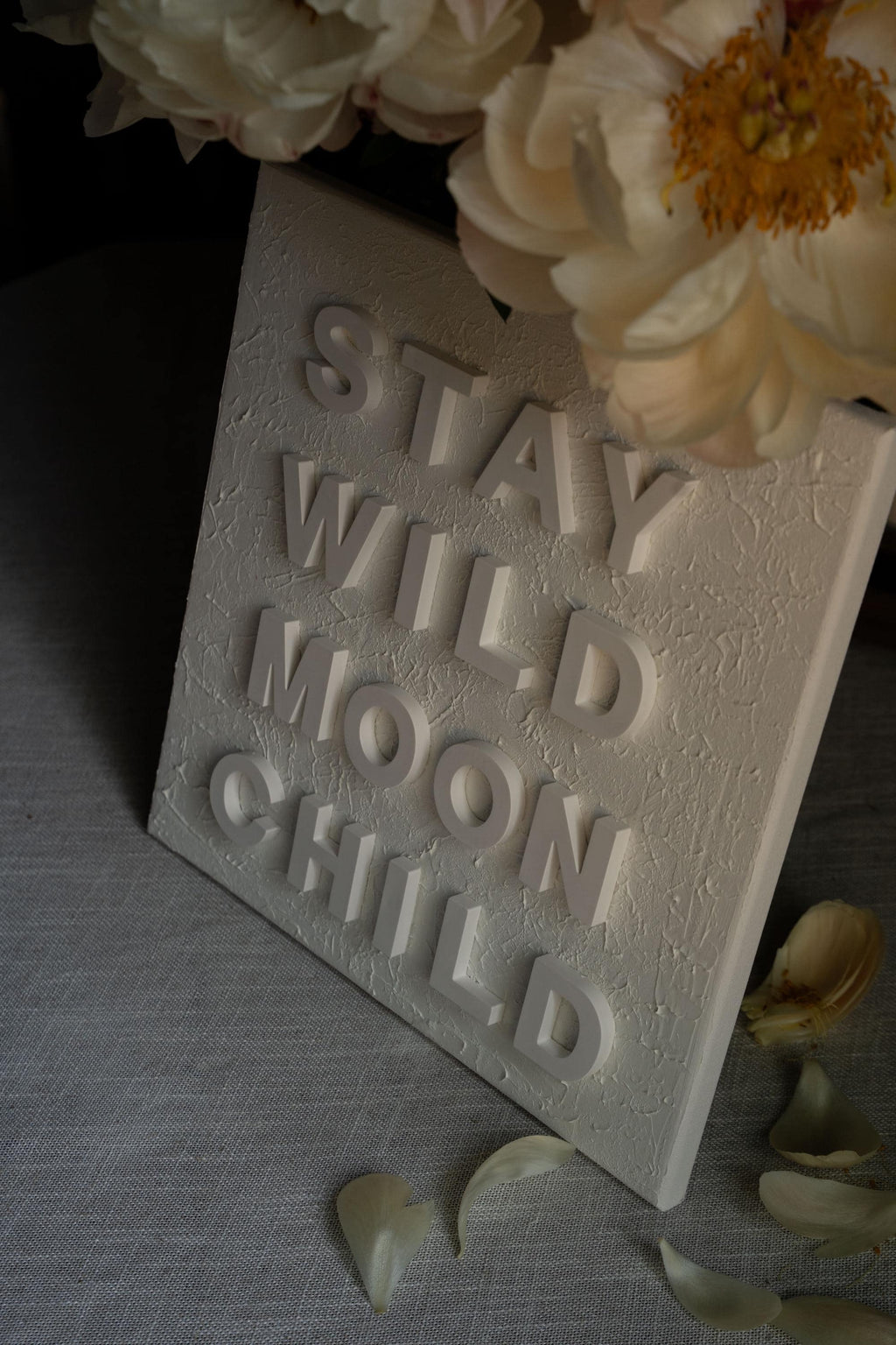 Stay Wild Moon Child - Textured Inspirational Art 12x12
