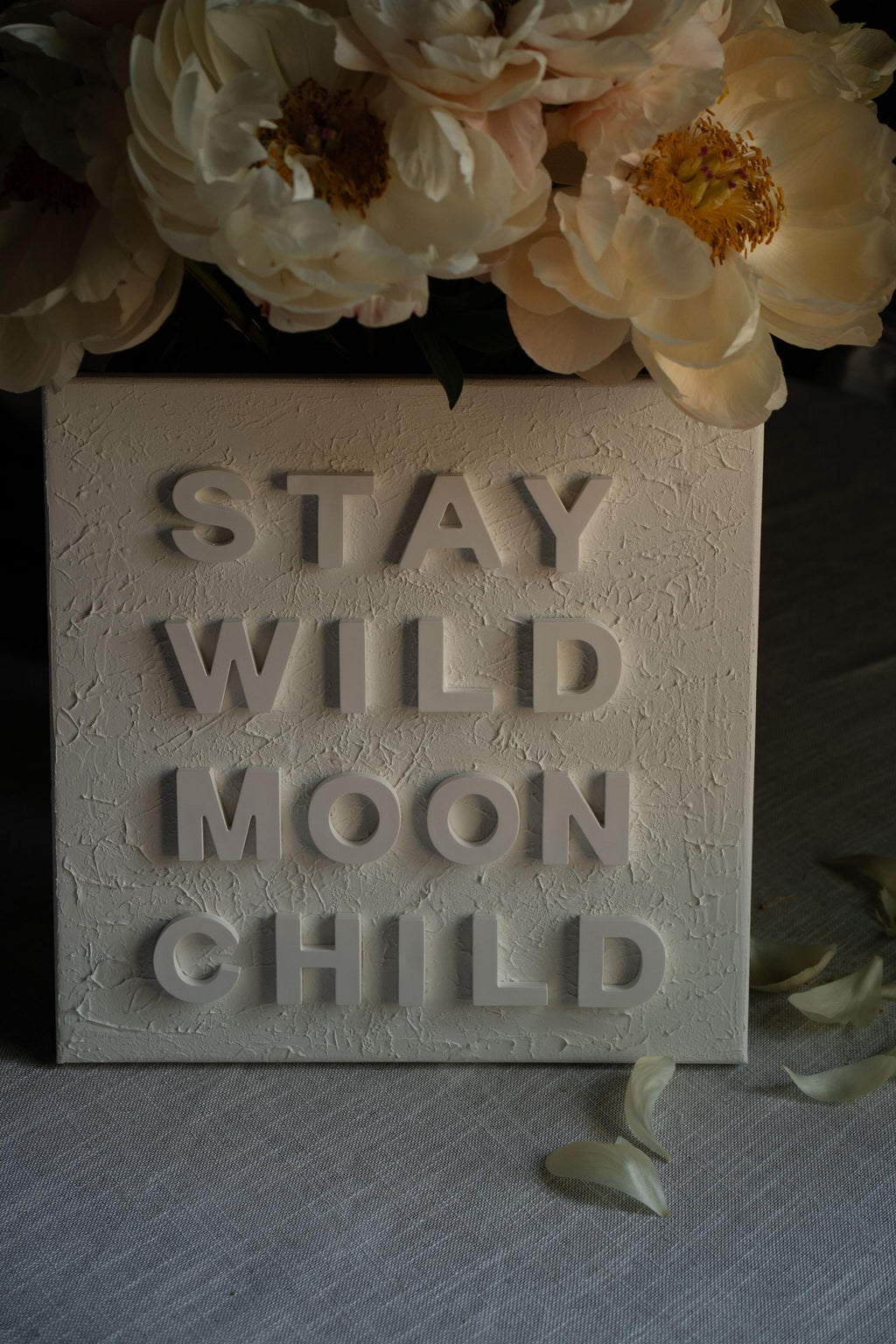Stay Wild Moon Child - Textured Inspirational Art 12x12