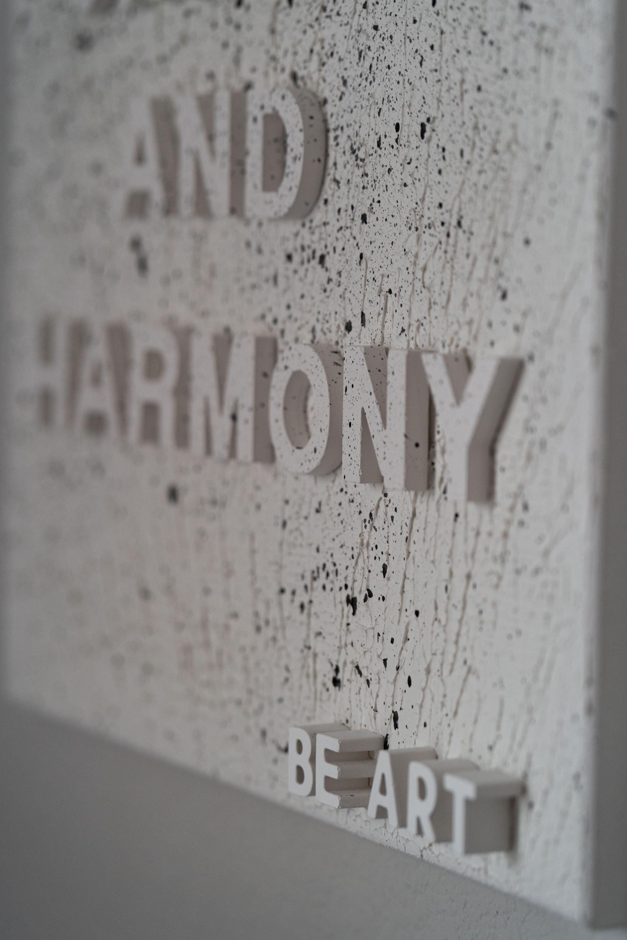Between Chaos and Harmony - Textured Original Painting 16x20, Gypsum & Texture Paste on Canvas