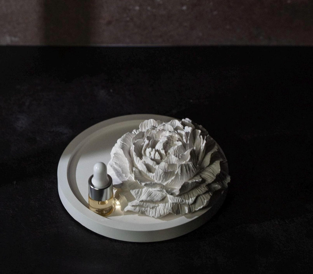 Handcrafted Peony Aroma Stone Diffuser | Gypsum Home Fragrance Decor