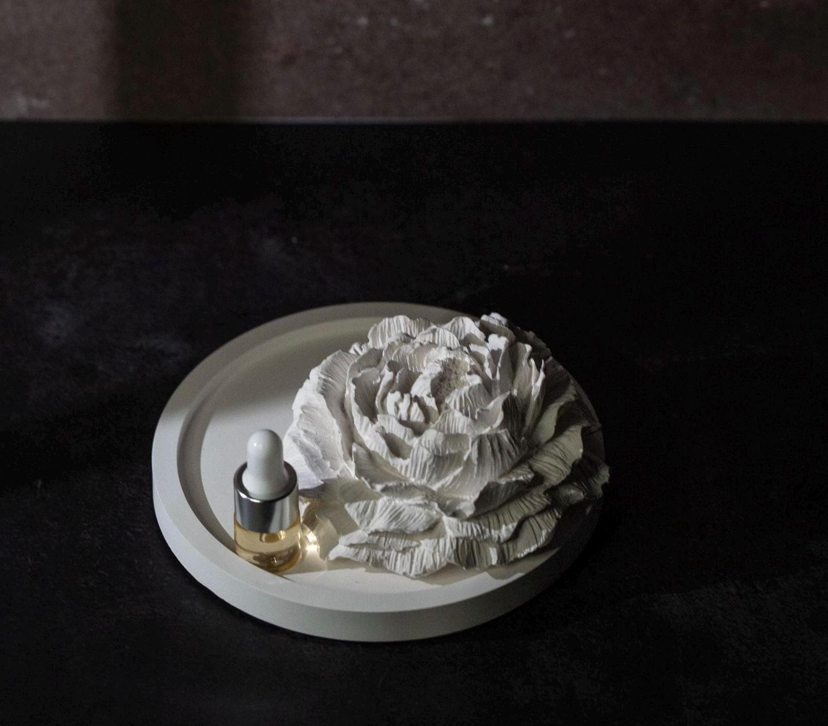 Handcrafted Peony Aroma Stone Diffuser | Gypsum Home Fragrance Decor
