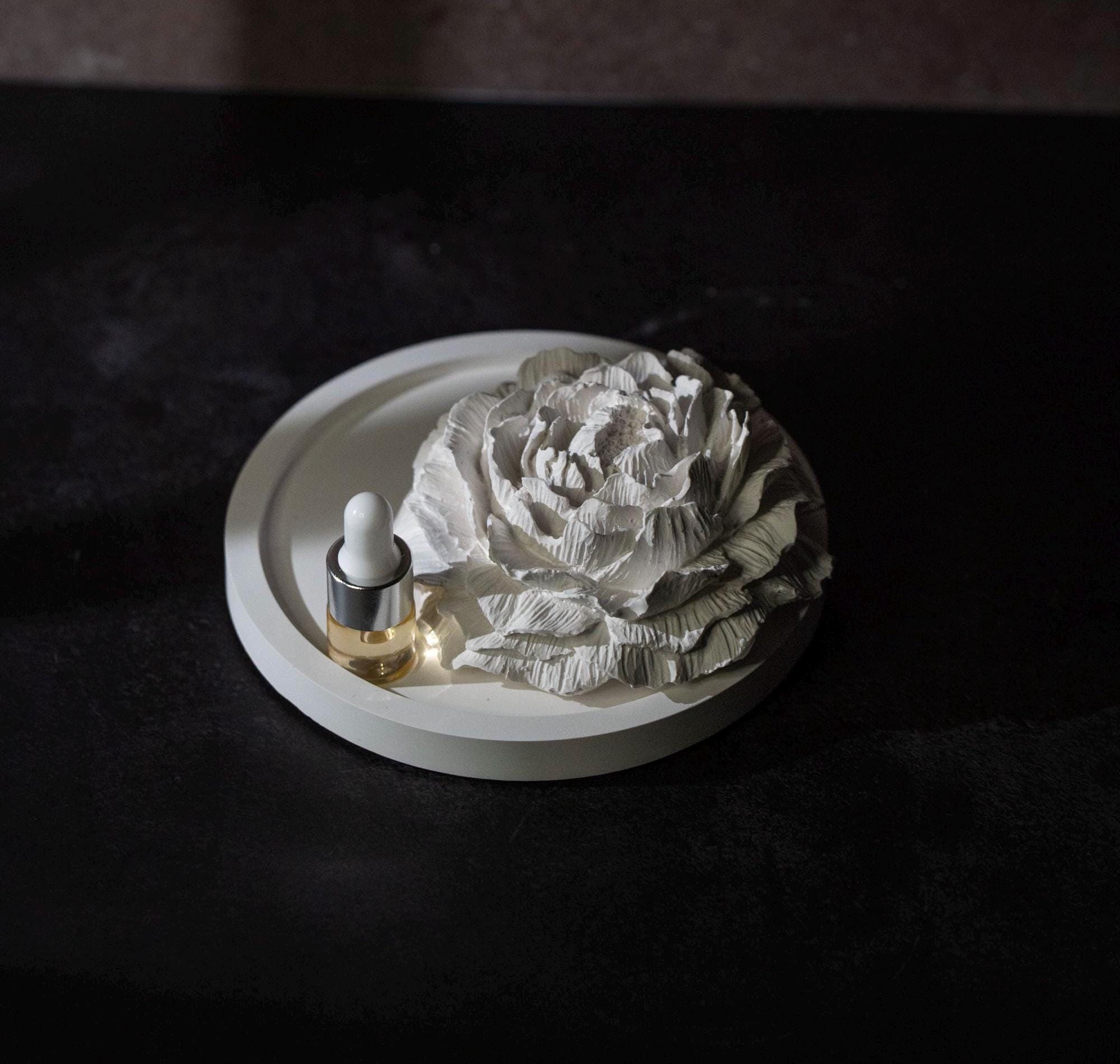 Handcrafted Peony Aroma Stone Diffuser | Gypsum Home Fragrance Decor