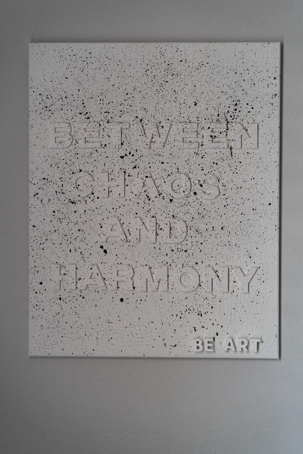 Between Chaos and Harmony - Textured Original Painting 16x20, Gypsum & Texture Paste on Canvas
