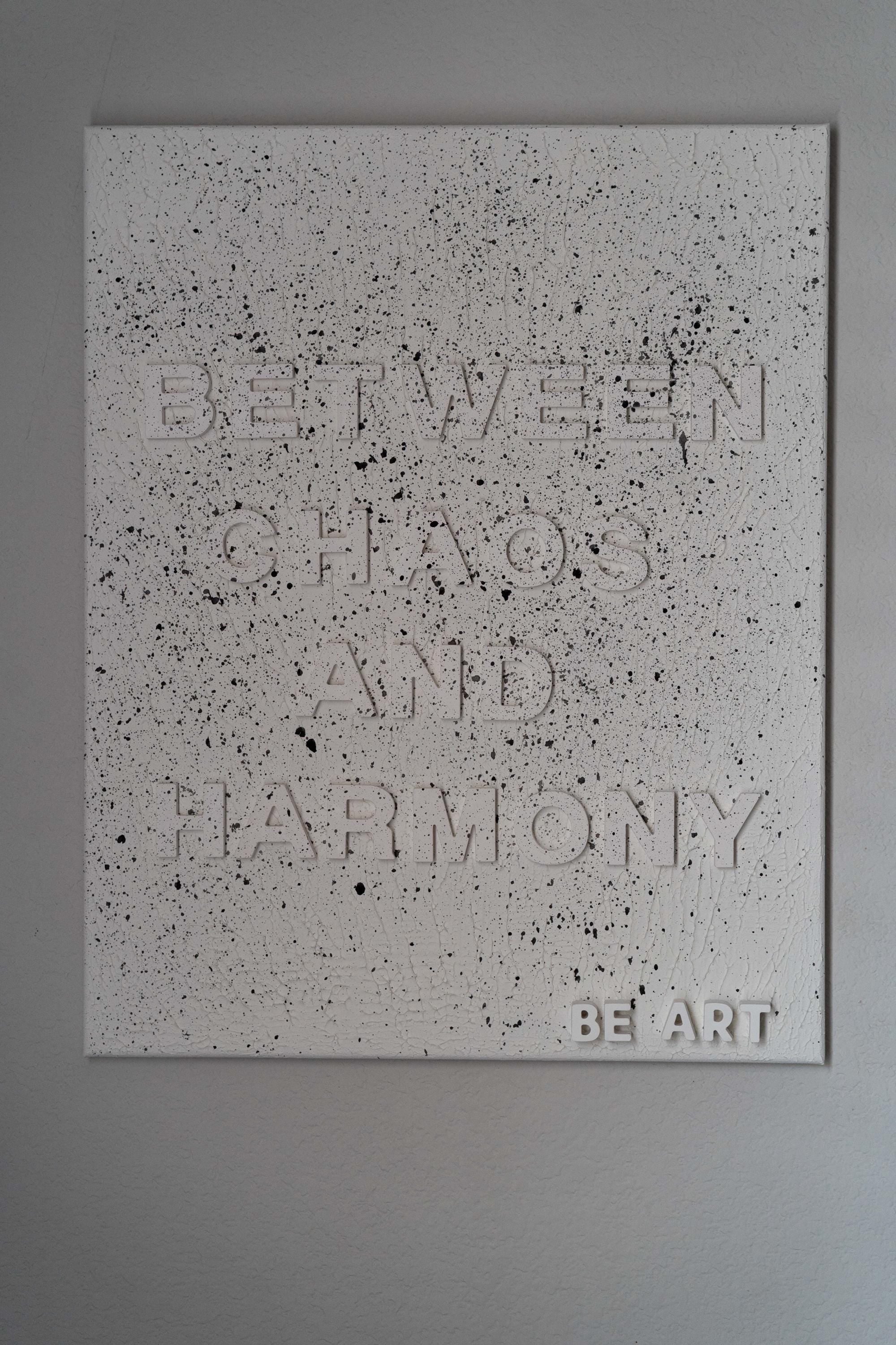 Between Chaos and Harmony - Textured Original Painting 16x20, Gypsum & Texture Paste on Canvas