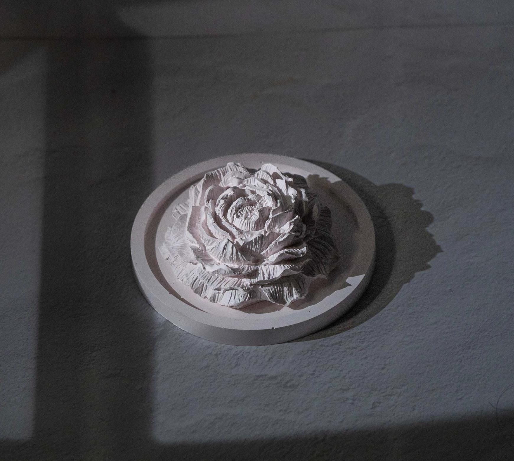 Handcrafted Peony Aroma Stone Diffuser | Gypsum Home Fragrance Decor