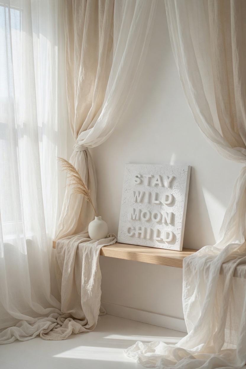 Stay Wild Moon Child - Textured Inspirational Art 12x12