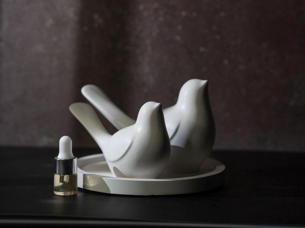 Three Birds Aroma Stone Sculpture | Handcrafted Gypsum Diffuser | Peaceful Home Decor