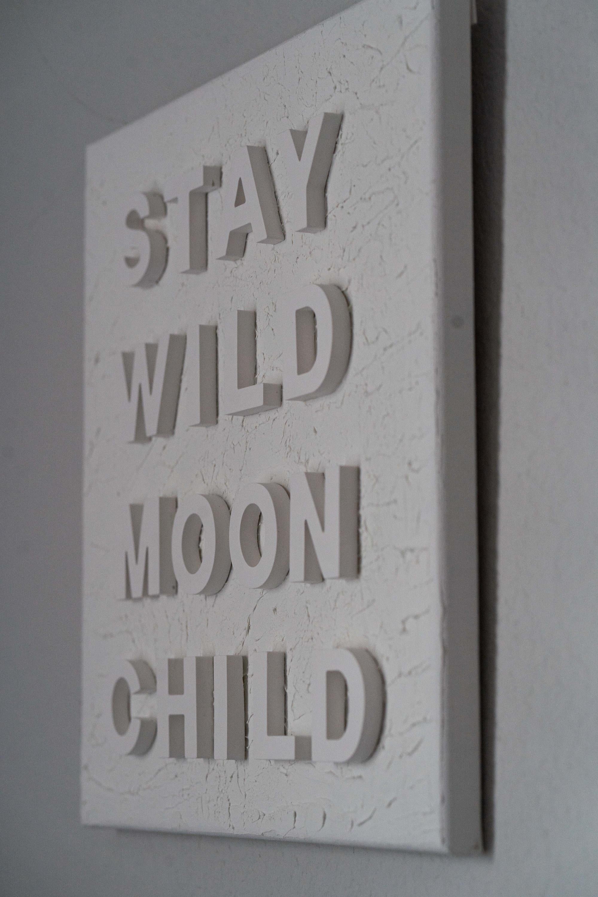 Stay Wild Moon Child - Textured Inspirational Art 12x12