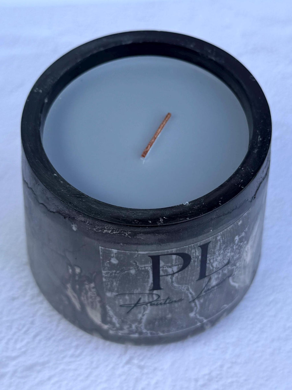 Obsidian Veil | Black Flower Concrete Candle | Frankincense, Myrrh, Palo Santo | Ritual Meditation Candle