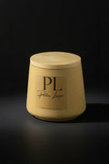 Handmade Jasmine Soy Candle • Olive Plaster Holder, Heart Opening Ritual