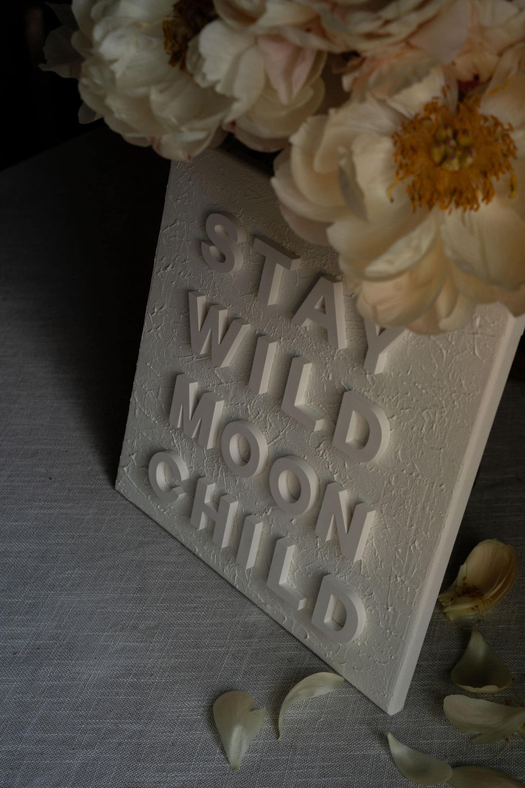 Stay Wild Moon Child - Textured Inspirational Art 12x12