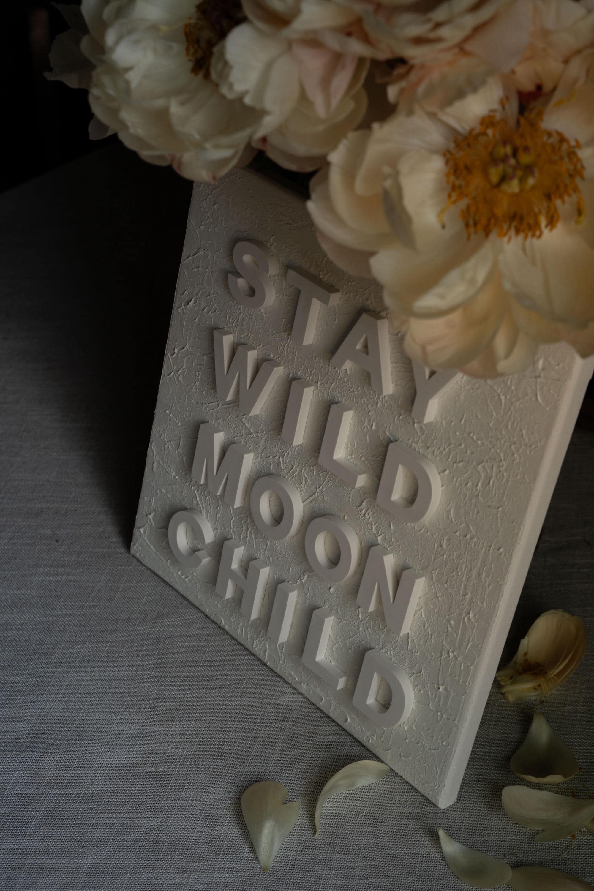 Stay Wild Moon Child - Textured Inspirational Art 12x12