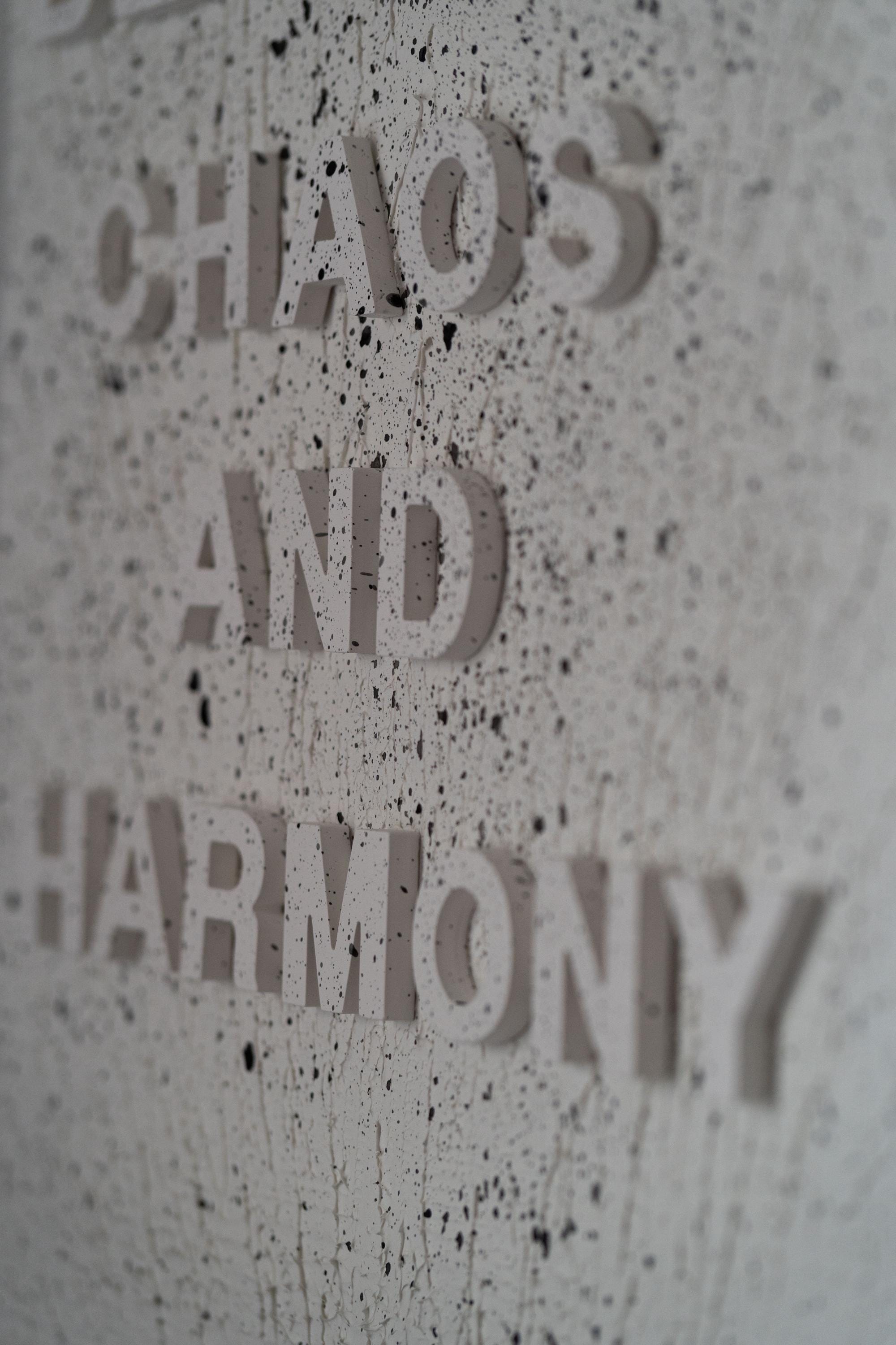 Between Chaos and Harmony - Textured Original Painting 16x20, Gypsum & Texture Paste on Canvas