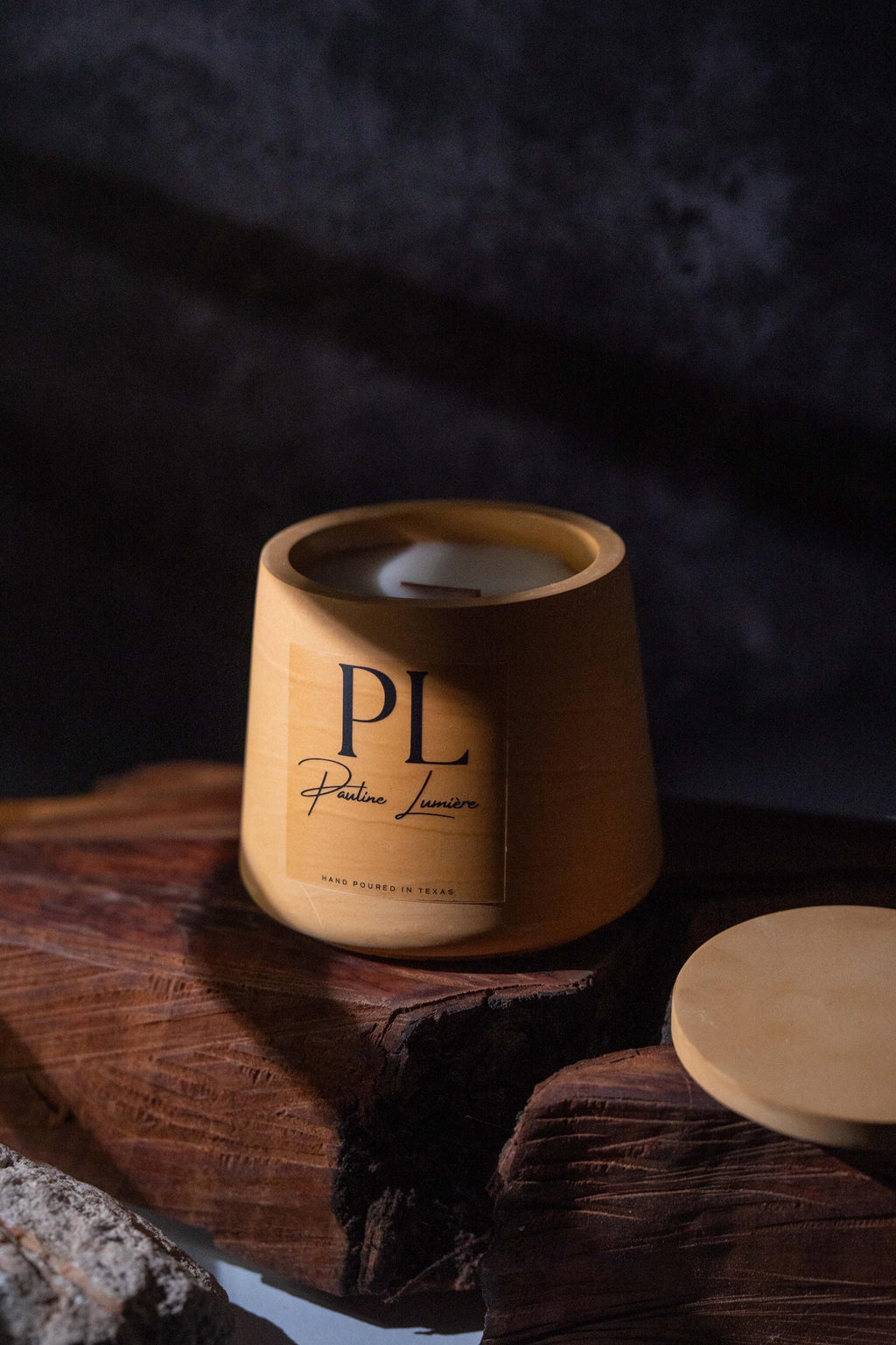 Handmade Soy Candle with Frankincense • Terracotta Plaster Holder, Spiritual Awakening