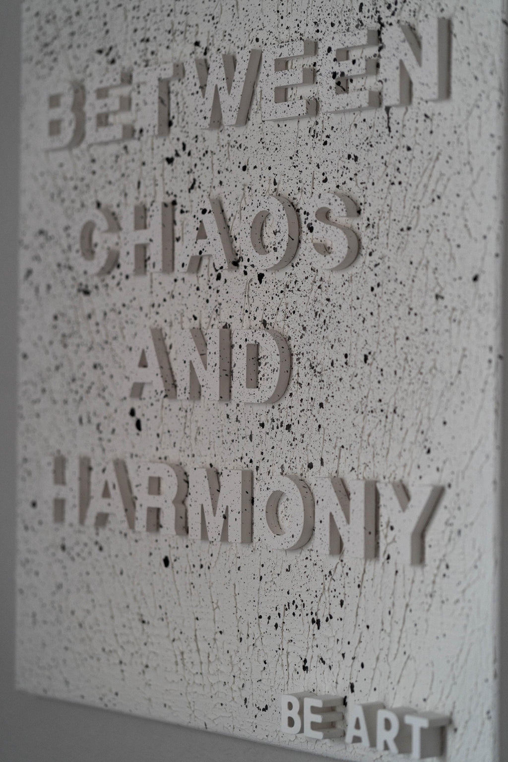 Between Chaos and Harmony - Textured Original Painting 16x20, Gypsum & Texture Paste on Canvas