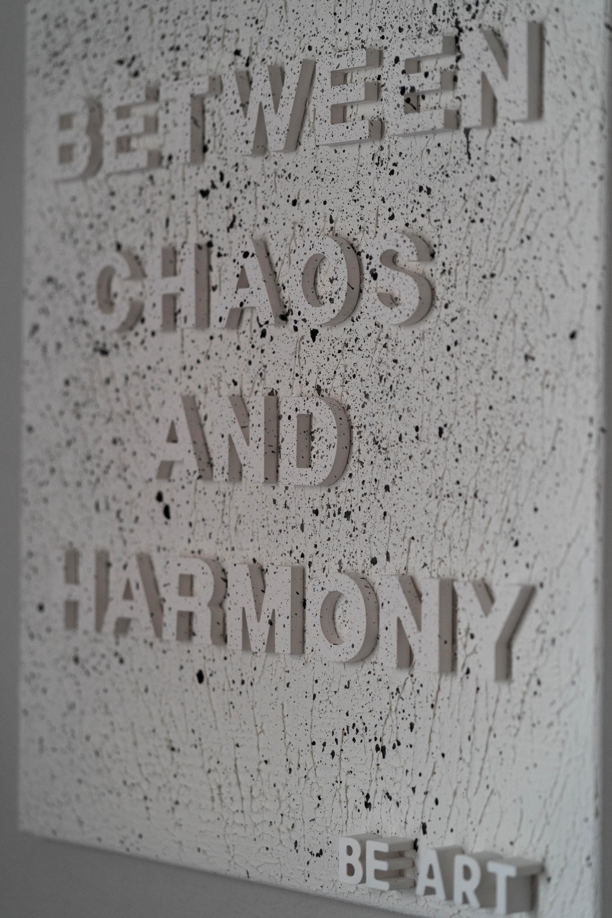 Between Chaos and Harmony - Textured Original Painting 16x20, Gypsum & Texture Paste on Canvas