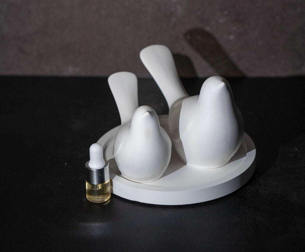 Three Birds Aroma Stone Sculpture | Handcrafted Gypsum Diffuser | Peaceful Home Decor