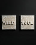WILD SOUL - Diptych - Textured Gypsum Art Set of 2