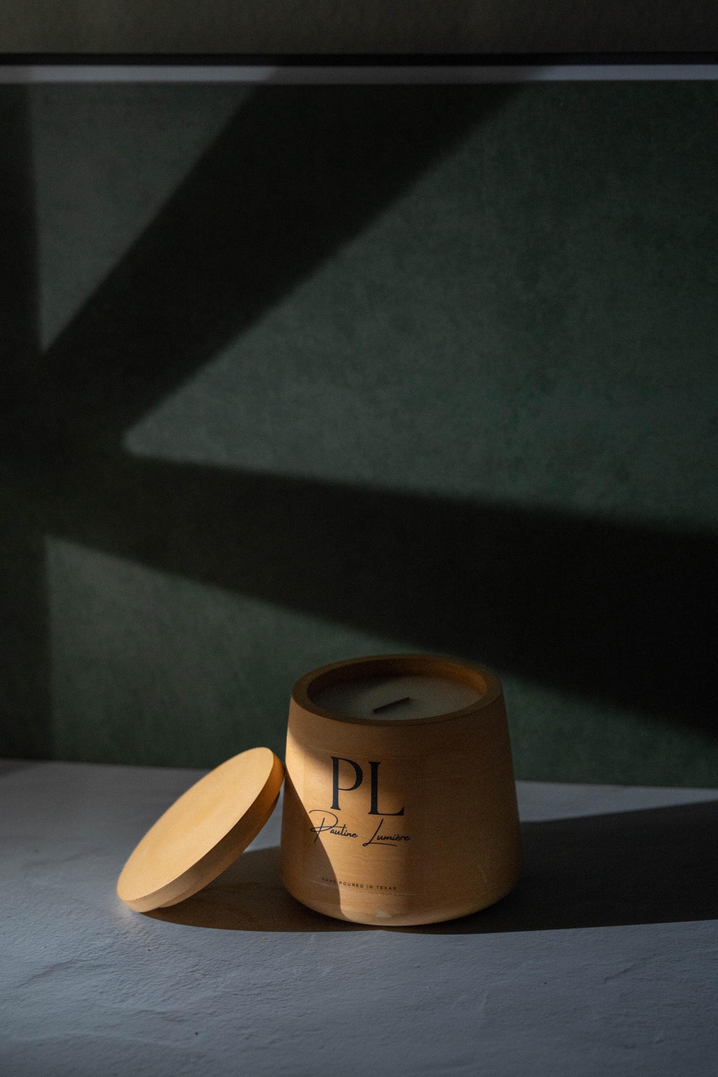 Handmade Soy Candle with Frankincense • Terracotta Plaster Holder, Spiritual Awakening
