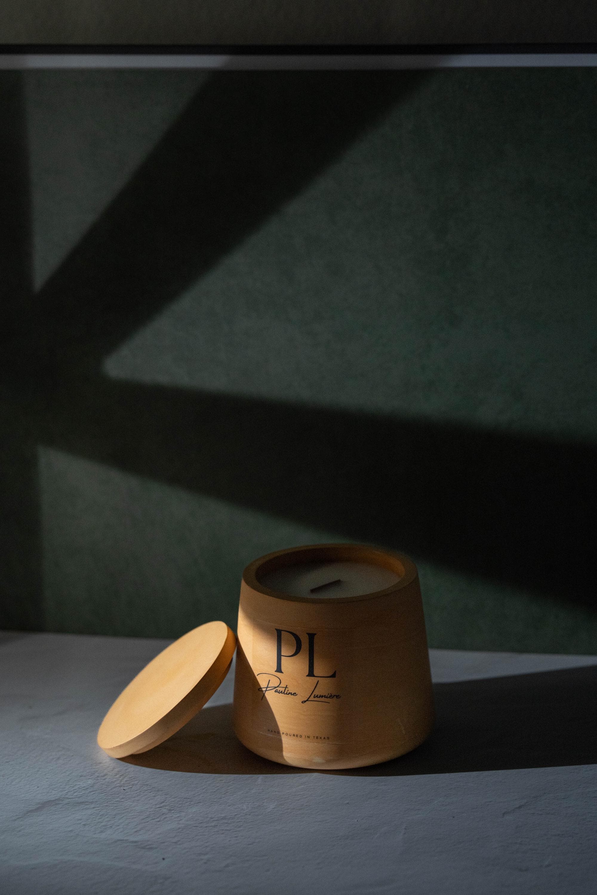 Handmade Soy Candle with Frankincense • Terracotta Plaster Holder, Spiritual Awakening