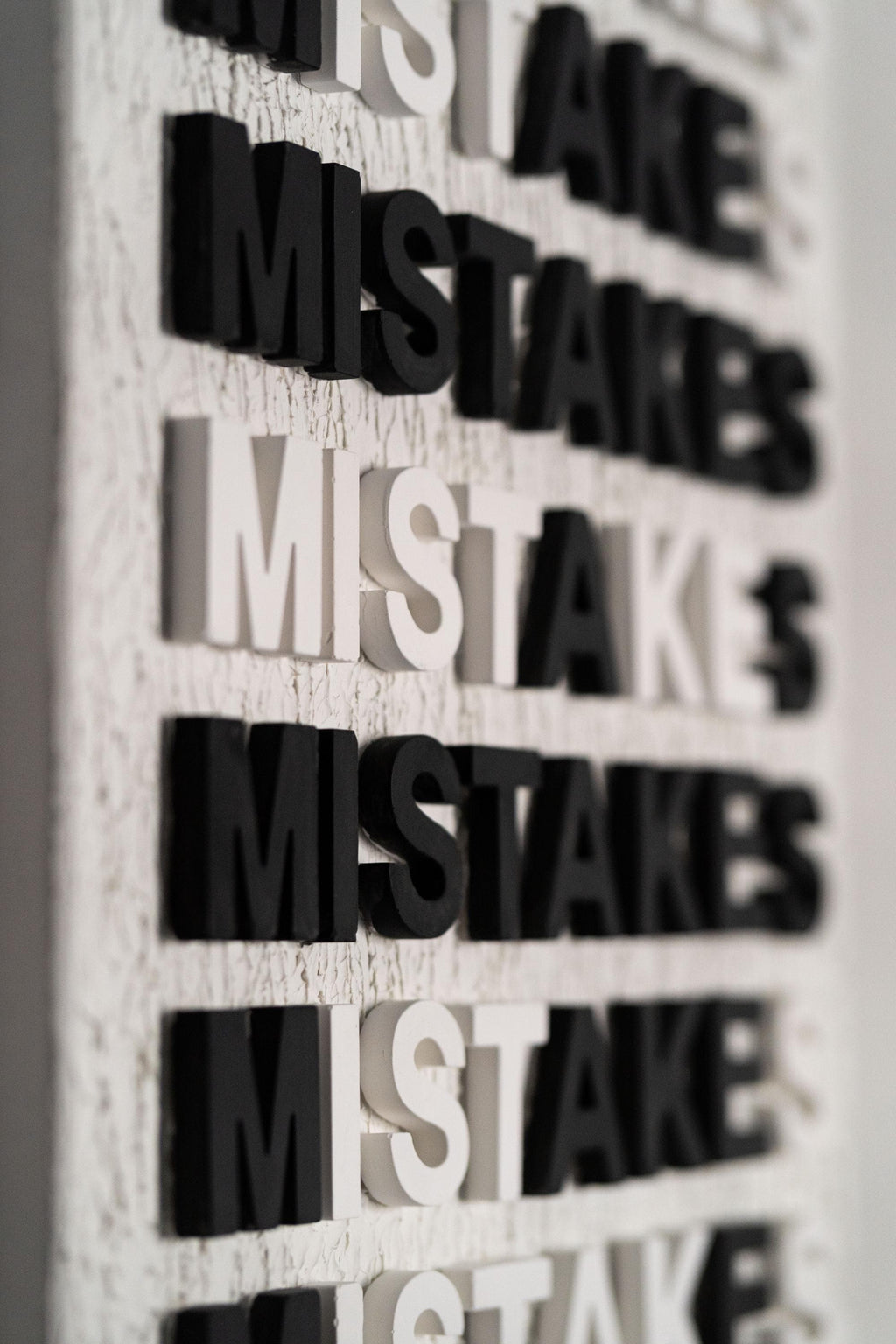 MISTAKES - Textured Motivational Art 16x20, Original