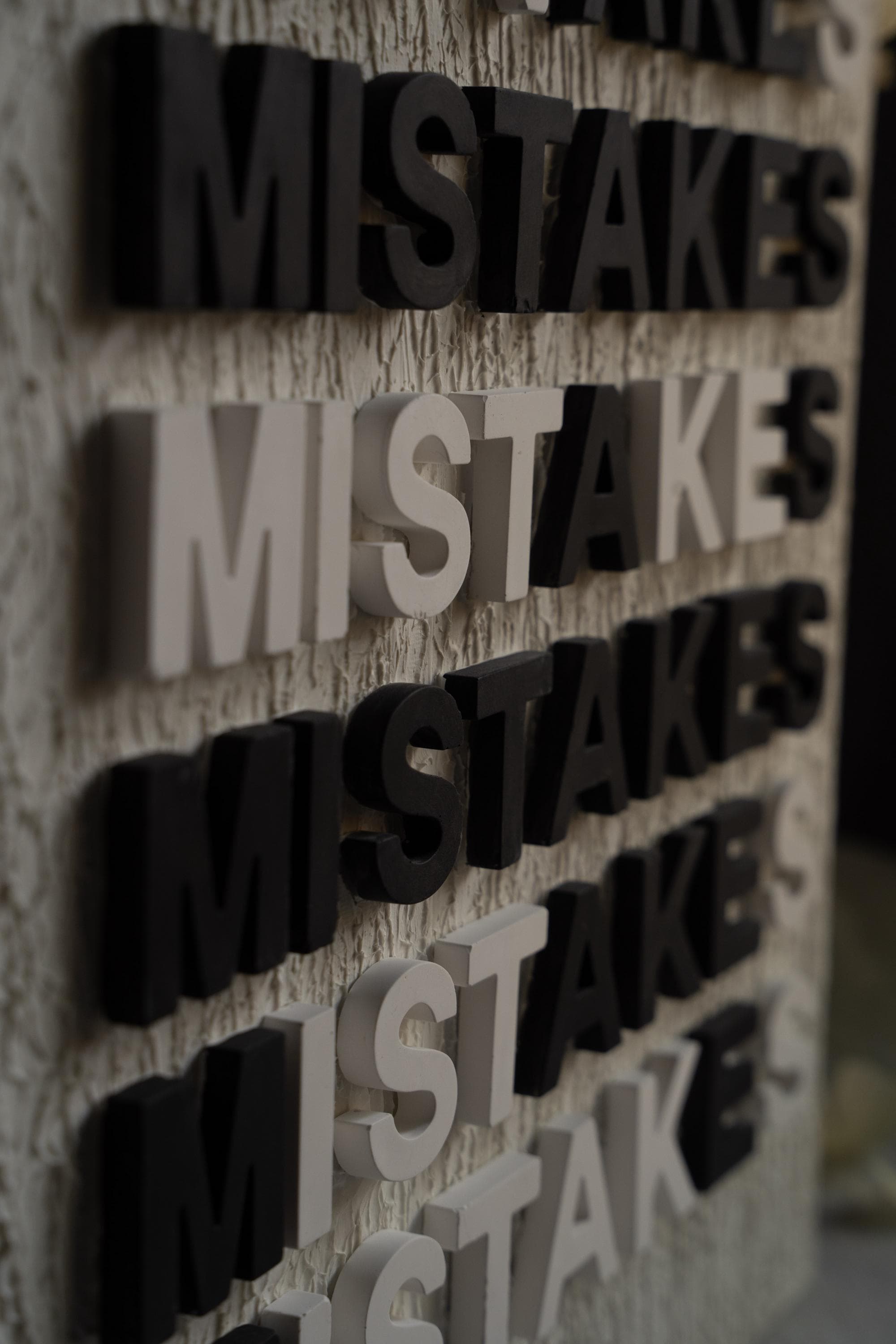 MISTAKES - Textured Motivational Art 16x20, Original
