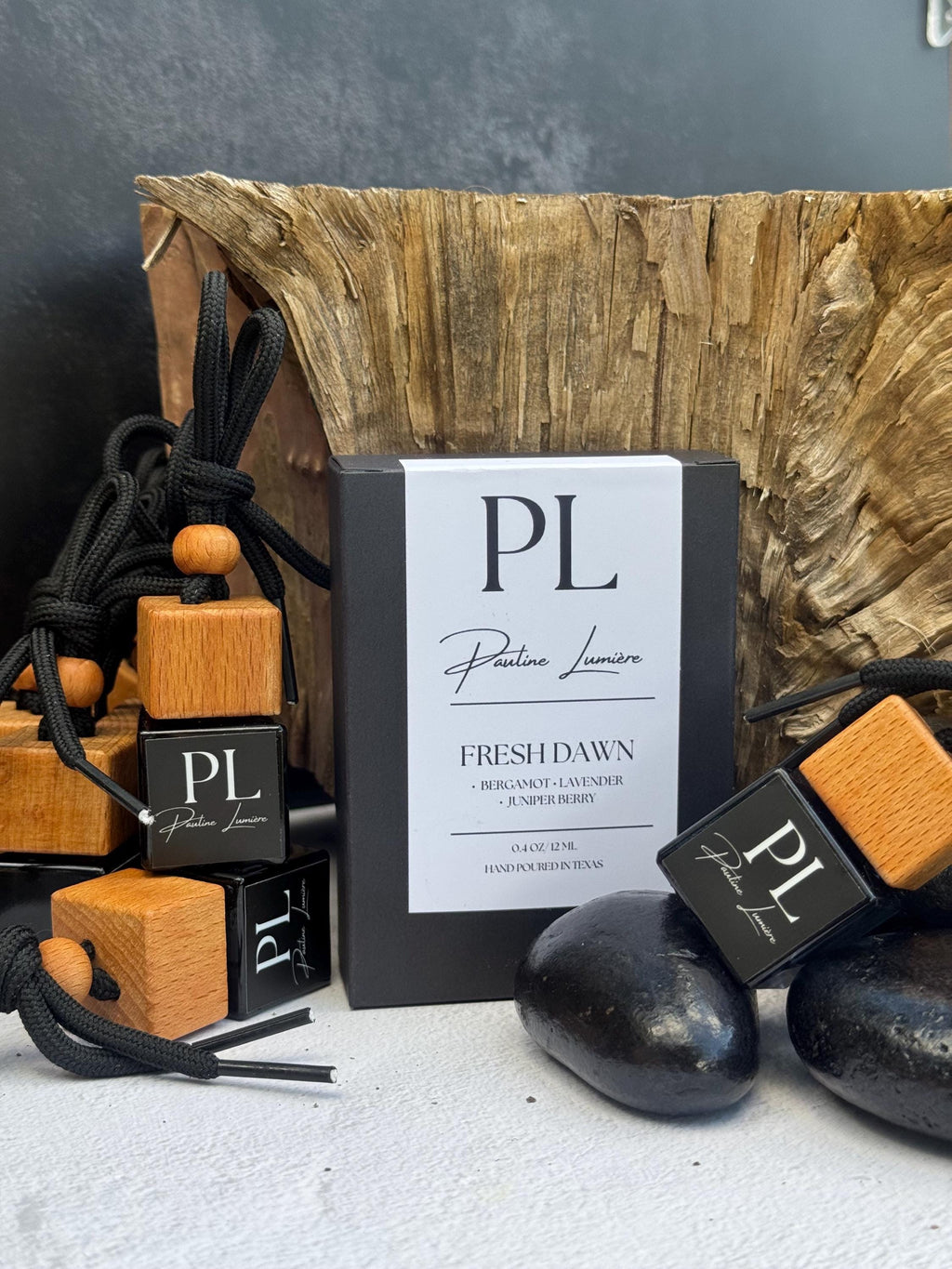 Fresh Dawn • Handmade Car Air Freshener | Bergamot, Lavender & Juniper | Luxurious natural aromatherapy diffuser