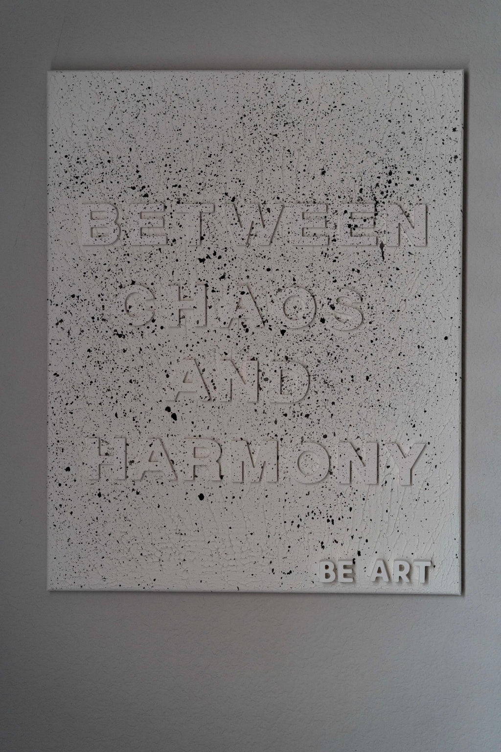 Between Chaos and Harmony - Textured Original Painting 16x20, Gypsum & Texture Paste on Canvas