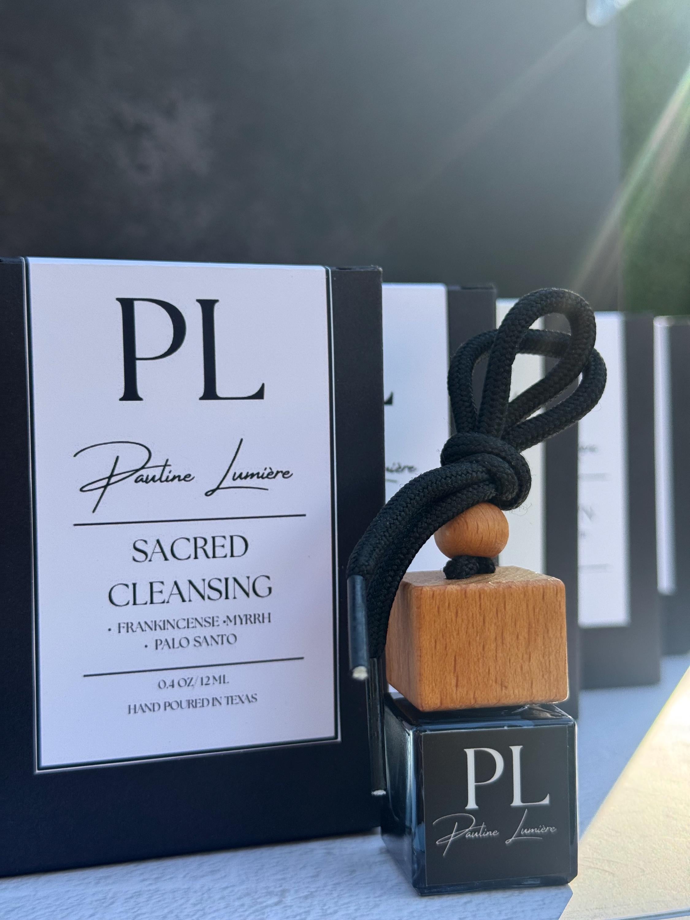 Sacred Cleansing • Handmade Car Air Freshener | Frankincense, Myrrh & Palo Santo | Luxurious natural aromatherapy car